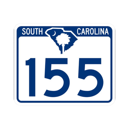 South Carolina 155 (South Carolina) (Road Sign) STICKER Vinyl Kiss-Cut Decal 2 Inch White - The Sticker Space