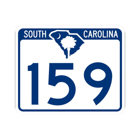 South Carolina 159 (South Carolina) (Road Sign) STICKER Vinyl Kiss-Cut Decal 2 Inch White - The Sticker Space