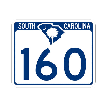 South Carolina 160 (South Carolina) (Road Sign) STICKER Vinyl Kiss-Cut Decal 4 Inch White - The Sticker Space