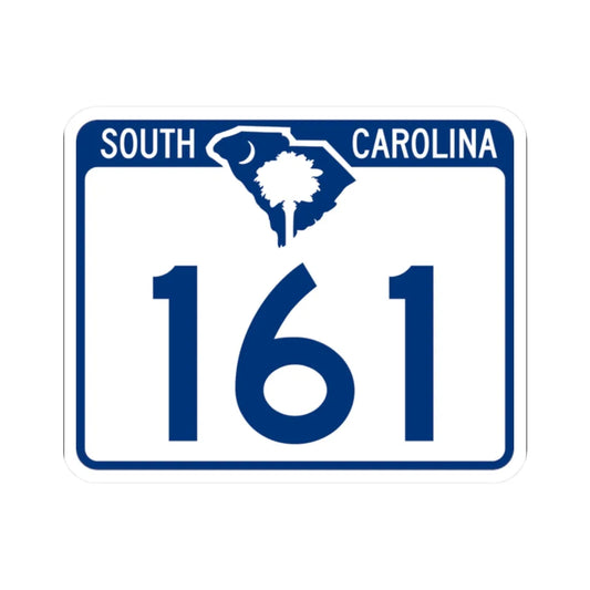 South Carolina 161 (South Carolina) (Road Sign) STICKER Vinyl Kiss-Cut Decal 2 Inch White - The Sticker Space