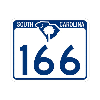 South Carolina 166 (South Carolina) (Road Sign) STICKER Vinyl Kiss-Cut Decal 4 Inch White - The Sticker Space