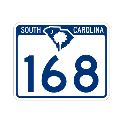 South Carolina 168 (South Carolina) (Road Sign) STICKER Vinyl Kiss-Cut Decal 6 Inch White - The Sticker Space
