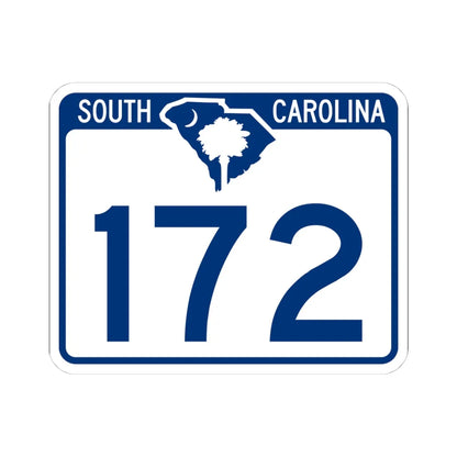 South Carolina 172 (South Carolina) (Road Sign) STICKER Vinyl Kiss-Cut Decal 4 Inch White - The Sticker Space