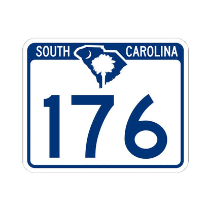 South Carolina 176 (South Carolina) (Road Sign) STICKER Vinyl Kiss-Cut Decal 6 Inch White - The Sticker Space