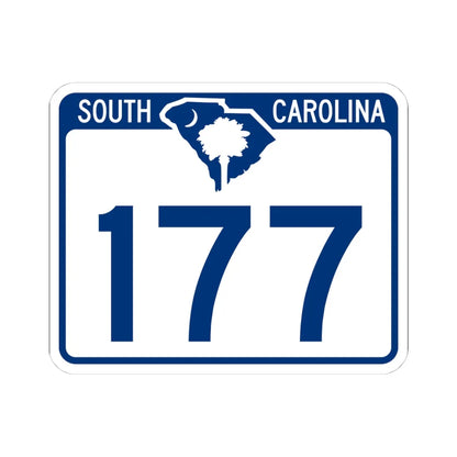 South Carolina 177 (South Carolina) (Road Sign) STICKER Vinyl Kiss-Cut Decal 4 Inch White - The Sticker Space