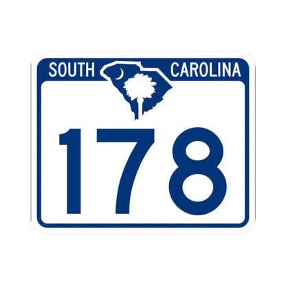 South Carolina 178 (South Carolina) (Road Sign) STICKER Vinyl Kiss-Cut Decal 2 Inch White - The Sticker Space