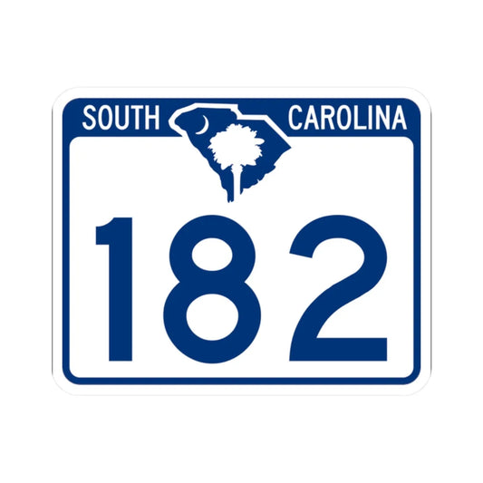 South Carolina 182 (South Carolina) (Road Sign) STICKER Vinyl Kiss-Cut Decal 2 Inch White - The Sticker Space