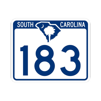 South Carolina 183 (South Carolina) (Road Sign) STICKER Vinyl Kiss-Cut Decal 3 Inch White - The Sticker Space