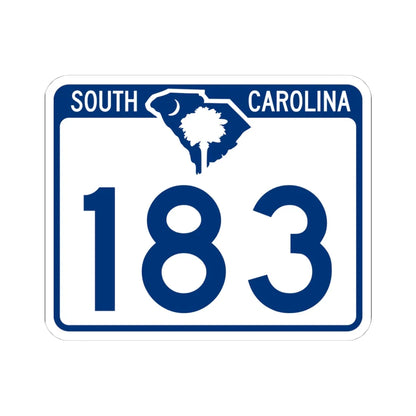 South Carolina 183 (South Carolina) (Road Sign) STICKER Vinyl Kiss-Cut Decal 4 Inch White - The Sticker Space