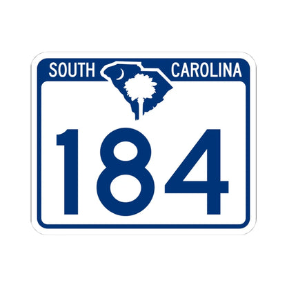 South Carolina 184 (South Carolina) (Road Sign) STICKER Vinyl Kiss-Cut Decal 4 Inch White - The Sticker Space