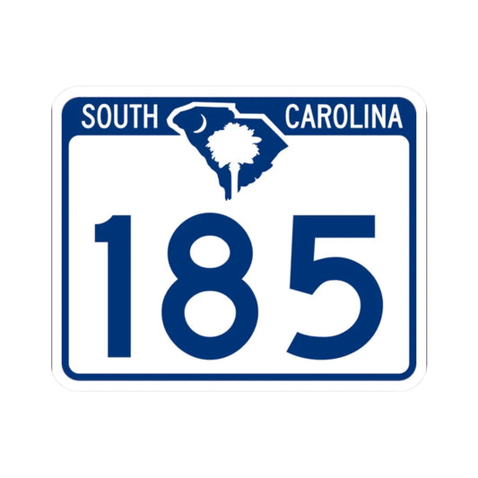 South Carolina 185 (South Carolina) (Road Sign) STICKER Vinyl Kiss-Cut Decal 2 Inch White - The Sticker Space