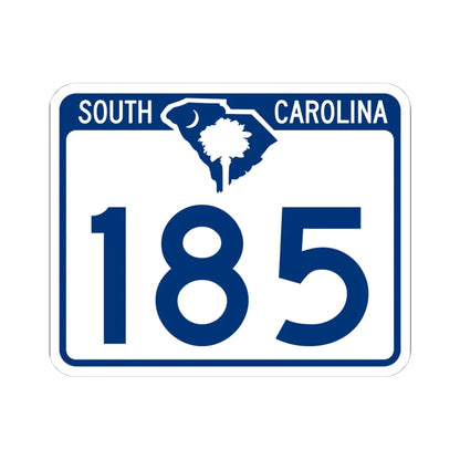 South Carolina 185 (South Carolina) (Road Sign) STICKER Vinyl Kiss-Cut Decal 4 Inch White - The Sticker Space