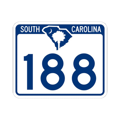 South Carolina 188 (South Carolina) (Road Sign) STICKER Vinyl Kiss-Cut Decal 6 Inch White - The Sticker Space