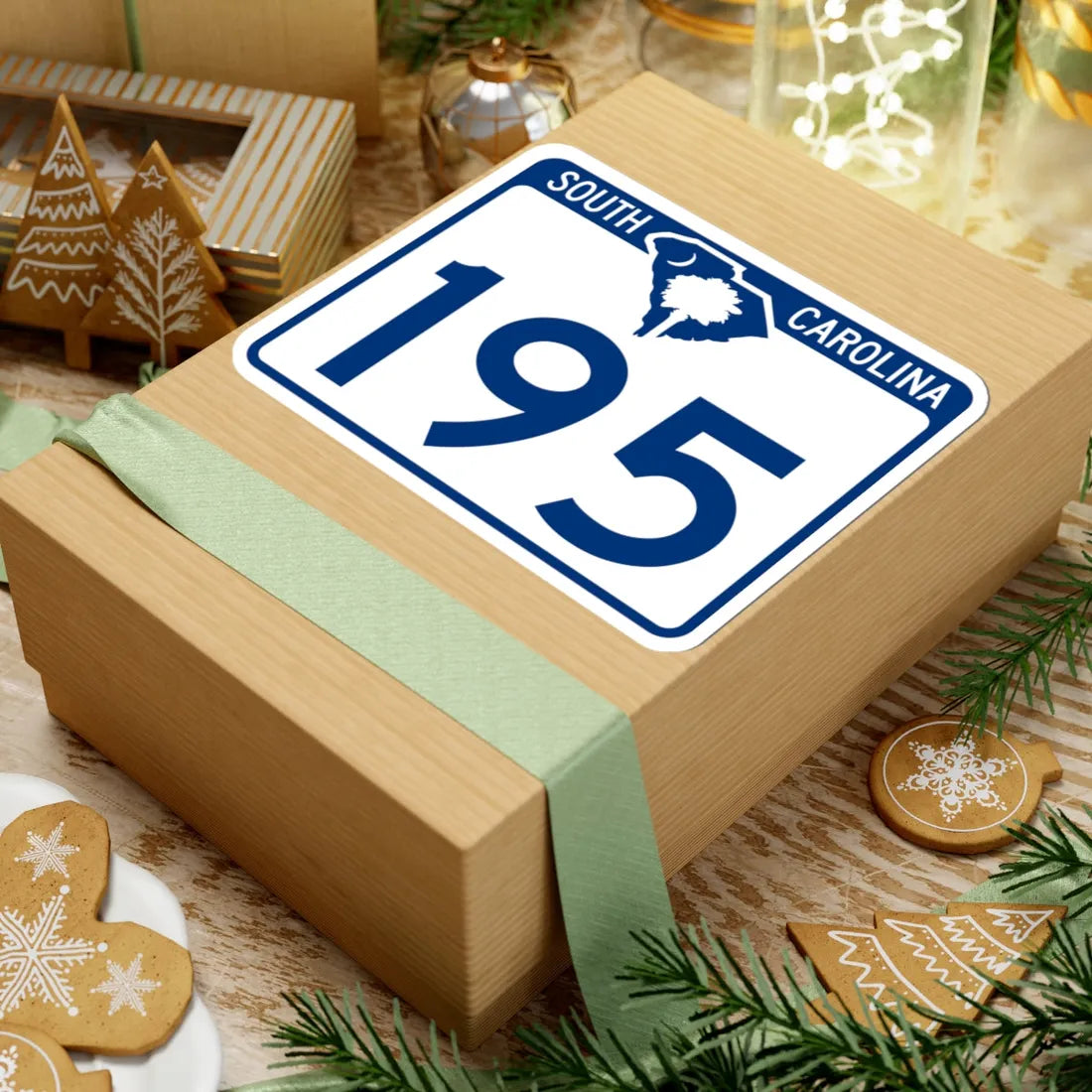 South Carolina 195 (South Carolina) (Road Sign) STICKER Vinyl Kiss-Cut Decal - The Sticker Space