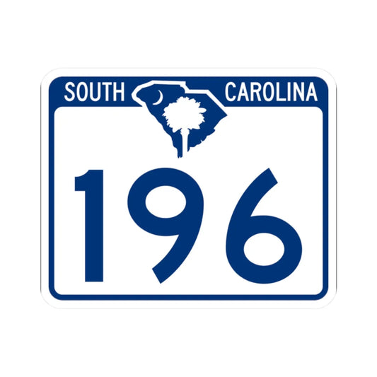 South Carolina 196 (South Carolina) (Road Sign) STICKER Vinyl Kiss-Cut Decal 2 Inch White - The Sticker Space