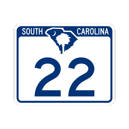 South Carolina 22 (South Carolina) (Road Sign) STICKER Vinyl Kiss-Cut Decal 4 Inch White - The Sticker Space