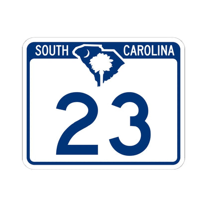 South Carolina 23 (South Carolina) (Road Sign) STICKER Vinyl Kiss-Cut Decal 6 Inch White - The Sticker Space