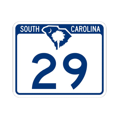 South Carolina 29 (South Carolina) (Road Sign) STICKER Vinyl Kiss-Cut Decal 6 Inch White - The Sticker Space