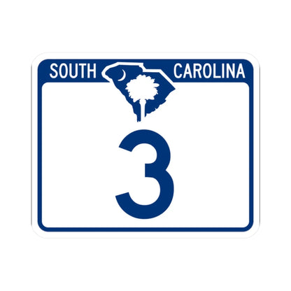 South Carolina 3 (South Carolina) (Road Sign) STICKER Vinyl Kiss-Cut Decal 2 Inch White - The Sticker Space