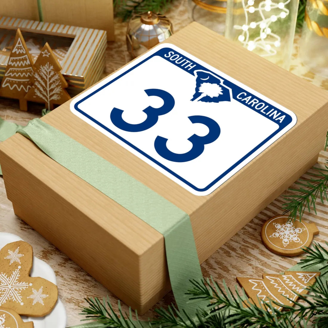 South Carolina 33 (South Carolina) (Road Sign) STICKER Vinyl Kiss-Cut Decal - The Sticker Space