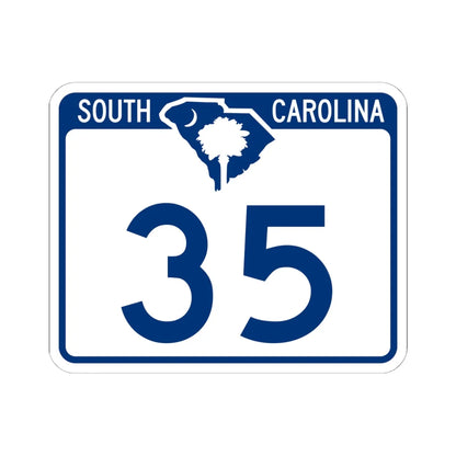 South Carolina 35 (South Carolina) (Road Sign) STICKER Vinyl Kiss-Cut Decal 6 Inch White - The Sticker Space