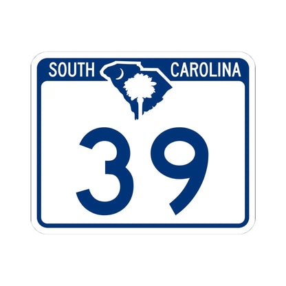 South Carolina 39 (South Carolina) (Road Sign) STICKER Vinyl Kiss-Cut Decal 4 Inch White - The Sticker Space