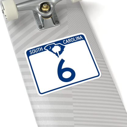 South Carolina 6 (South Carolina) (Road Sign) STICKER Vinyl Kiss-Cut Decal - The Sticker Space