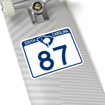 South Carolina 87 (South Carolina) (Road Sign) STICKER Vinyl Kiss-Cut Decal - The Sticker Space