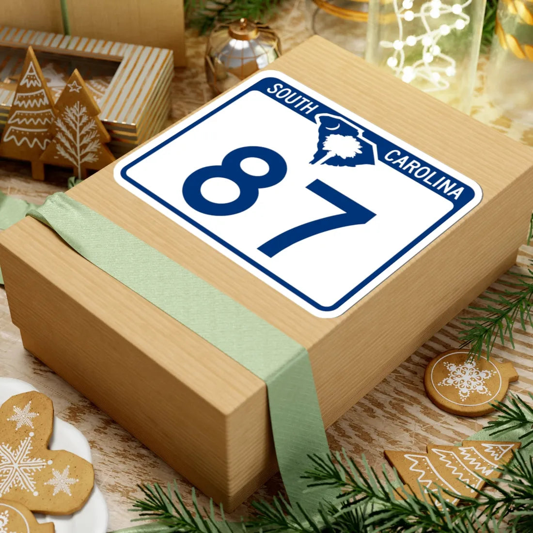 South Carolina 87 (South Carolina) (Road Sign) STICKER Vinyl Kiss-Cut Decal - The Sticker Space