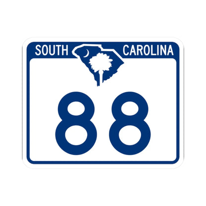 South Carolina 88 (South Carolina) (Road Sign) STICKER Vinyl Kiss-Cut Decal 2 Inch White - The Sticker Space