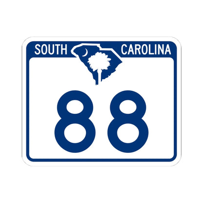 South Carolina 88 (South Carolina) (Road Sign) STICKER Vinyl Kiss-Cut Decal 4 Inch White - The Sticker Space