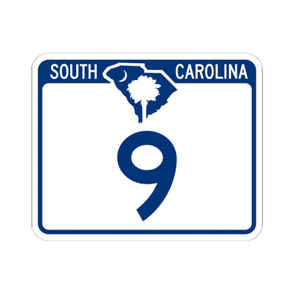 South Carolina 9 (South Carolina) (Road Sign) STICKER Vinyl Kiss-Cut Decal 6 Inch White - The Sticker Space