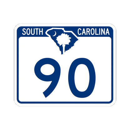South Carolina 90 (South Carolina) (Road Sign) STICKER Vinyl Kiss-Cut Decal 4 Inch White - The Sticker Space
