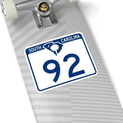 South Carolina 92 (South Carolina) (Road Sign) STICKER Vinyl Kiss-Cut Decal - The Sticker Space