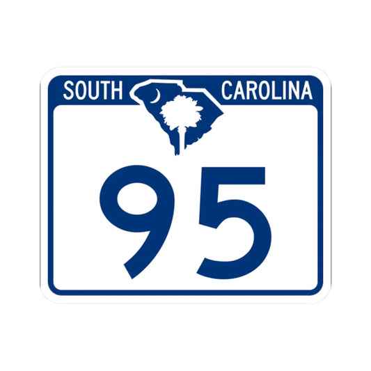 South Carolina 95 (South Carolina) (Road Sign) STICKER Vinyl Kiss-Cut Decal 2 Inch White - The Sticker Space