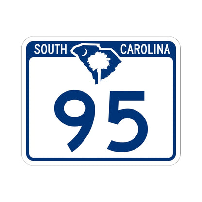 South Carolina 95 (South Carolina) (Road Sign) STICKER Vinyl Kiss-Cut Decal 6 Inch White - The Sticker Space