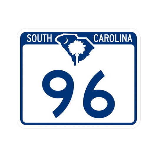 South Carolina 96 (South Carolina) (Road Sign) STICKER Vinyl Kiss-Cut Decal 2 Inch White - The Sticker Space