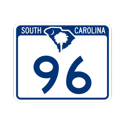 South Carolina 96 (South Carolina) (Road Sign) STICKER Vinyl Kiss-Cut Decal 3 Inch White - The Sticker Space