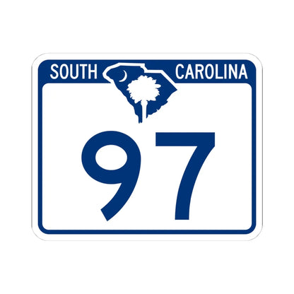 South Carolina 97 (South Carolina) (Road Sign) STICKER Vinyl Kiss-Cut Decal 4 Inch White - The Sticker Space