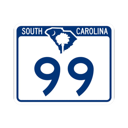 South Carolina 99 (South Carolina) (Road Sign) STICKER Vinyl Kiss-Cut Decal 2 Inch White - The Sticker Space