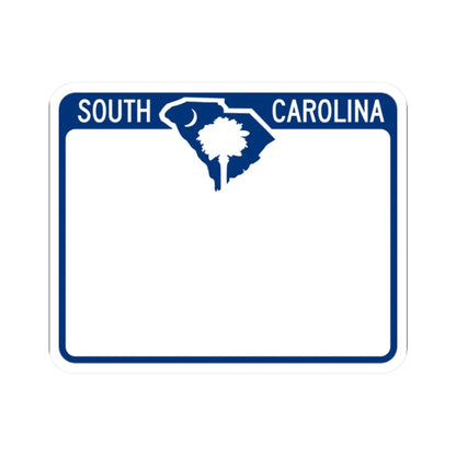 South Carolina blank (South Carolina) (Road Sign) STICKER Vinyl Kiss-Cut Decal 2 Inch White - The Sticker Space