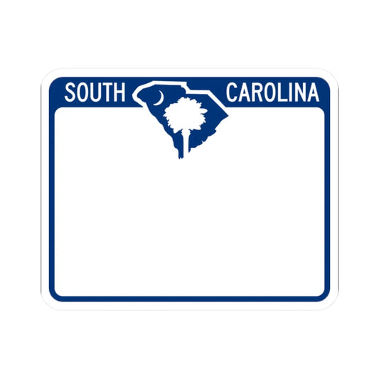 South Carolina blank (South Carolina) (Road Sign) STICKER Vinyl Kiss-Cut Decal 2 Inch White - The Sticker Space