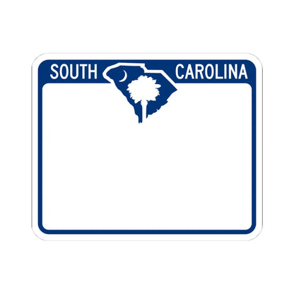 South Carolina blank (South Carolina) (Road Sign) STICKER Vinyl Kiss-Cut Decal 4 Inch White - The Sticker Space