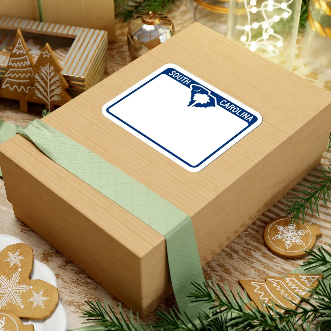 South Carolina blank (South Carolina) (Road Sign) STICKER Vinyl Kiss-Cut Decal - The Sticker Space