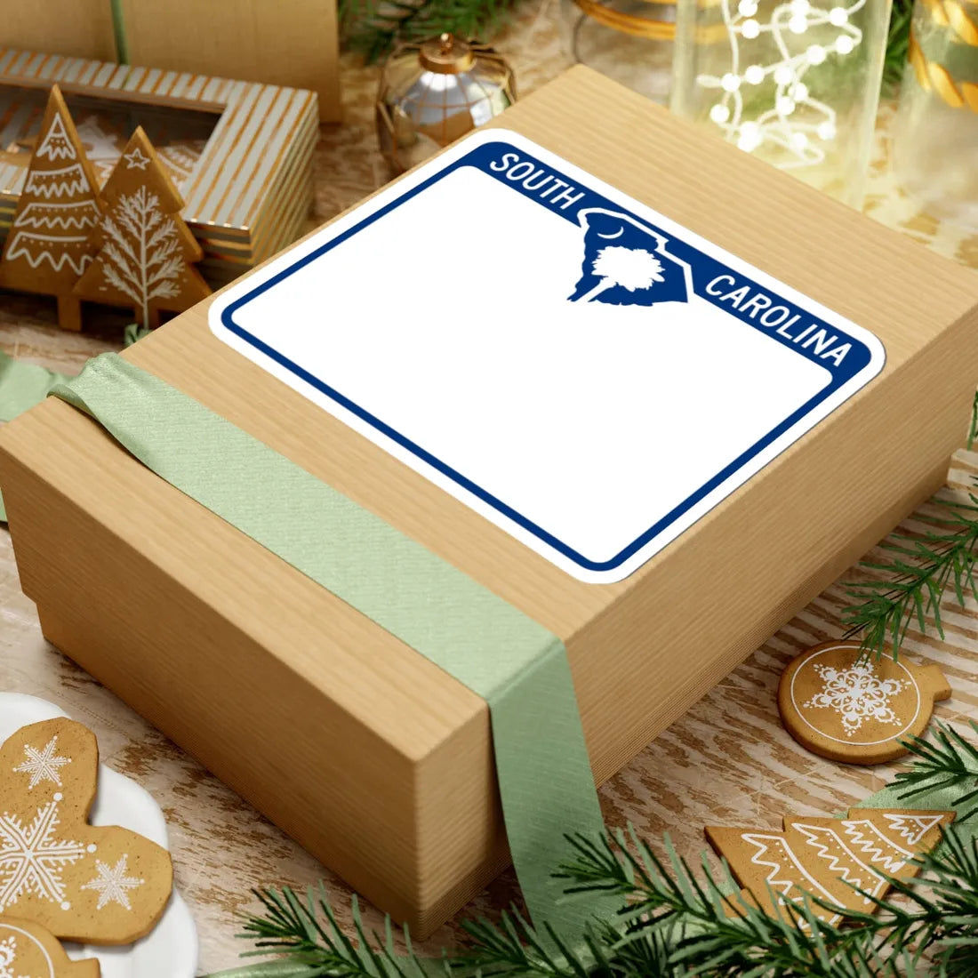 South Carolina blank (South Carolina) (Road Sign) STICKER Vinyl Kiss-Cut Decal - The Sticker Space