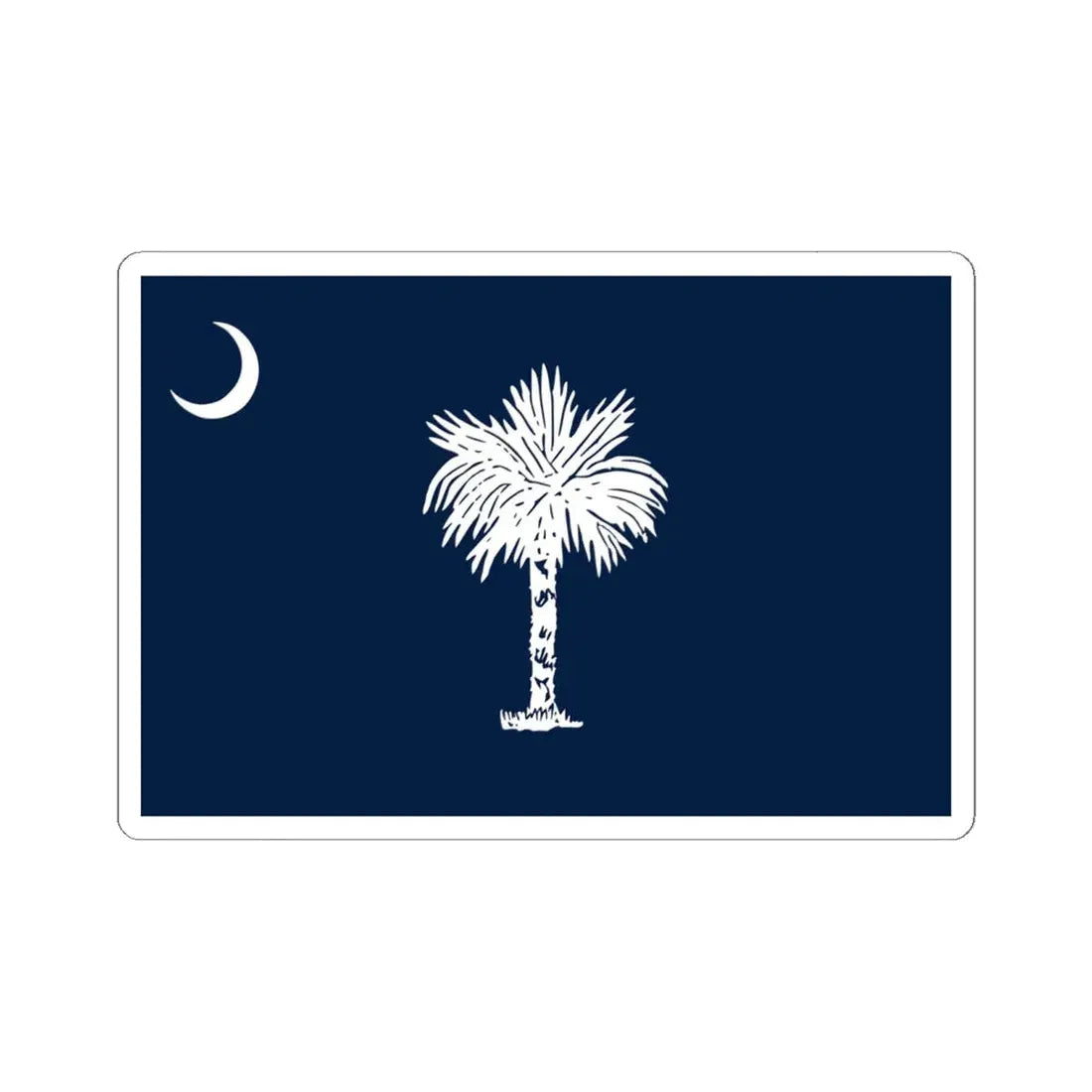 South Carolina Flag Design A (United States) STICKER Vinyl Kiss-Cut Decal 6 Inch White - The Sticker Space