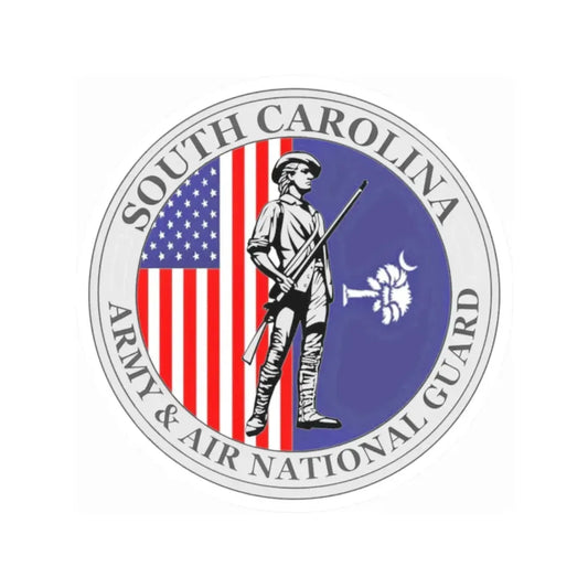 South Carolina National Guard - STICKER Vinyl Kiss-Cut Decal 2 Inch White - The Sticker Space