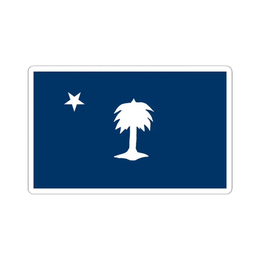 South Carolina Palmetto Flag 1830-1860 (United States) STICKER Vinyl Kiss-Cut Decal 3 Inch White - The Sticker Space