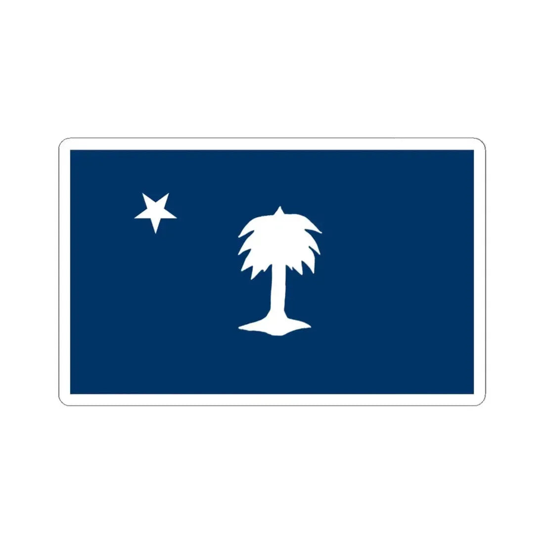 South Carolina Palmetto Flag 1830-1860 (United States) STICKER Vinyl Kiss-Cut Decal 6 Inch White - The Sticker Space