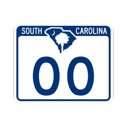 South Carolina X (South Carolina) (Road Sign) STICKER Vinyl Kiss-Cut Decal 2 Inch White - The Sticker Space